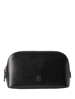 By Malene Birger Aya Small Leather Cosmetics Case, Black, Black