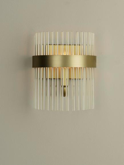 Laura Ashley Alexa Wall Light, Metallic Brass - view 2, Metallic Brass