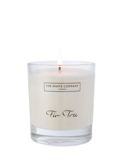 The White Company Fir Tree Scented Candle, White