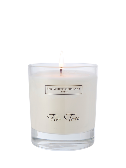 The White Company Fir Tree Scented Candle, White