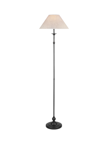 Laura Ashley Ludchurch Floor Lamp, Black, Black