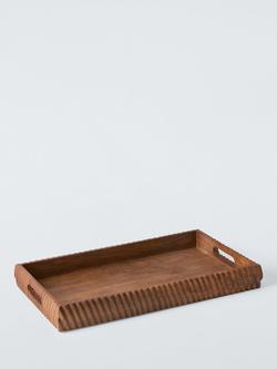 John Lewis Rustic Tray, 51cm, FSC-Certified (Mango Wood), Natural