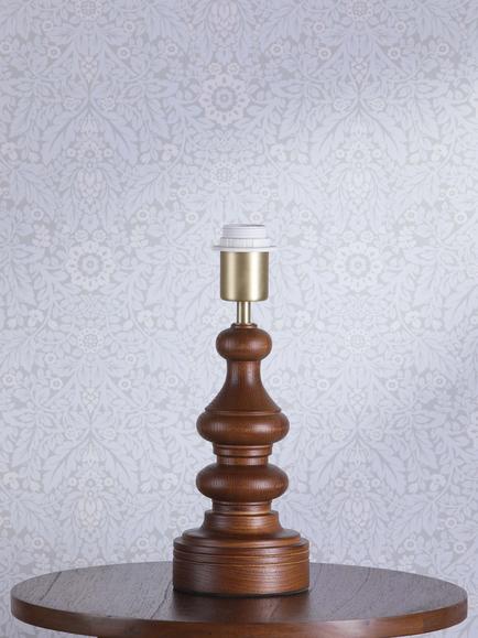 Laura Ashley Millbrook Wood Table Lamp Base, Natural - view 2, Brown Dark