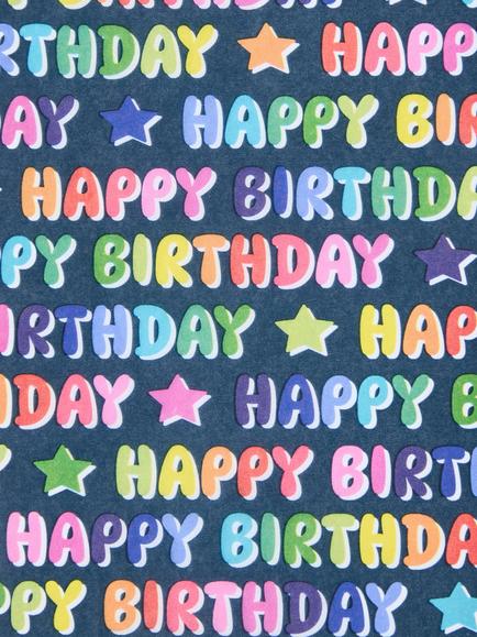 John Lewis Happy Birthday Tissue Paper, Multi - view 2, Multi