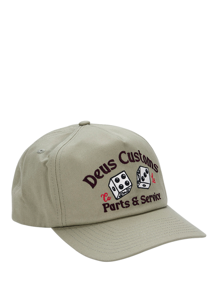 Deus ex Machina Knucklebones Cap, Olive Green, Olive Green