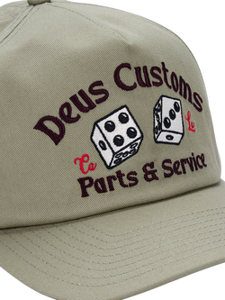 Deus ex Machina Knucklebones Cap, Olive Green - view 2, Olive Green