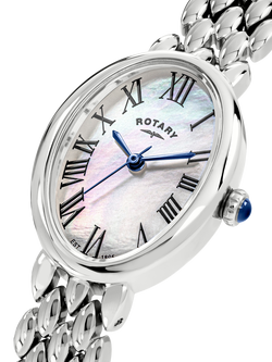 Rotary RLB10023/07 Women's Heritage Astoria Bracelet Strap Watch, Silver - view 2, Silver