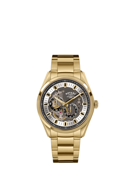 Rotary RGB10008/06 Men's Seamatic Eclipse Bracelet Strap Watch, Gold, Gold