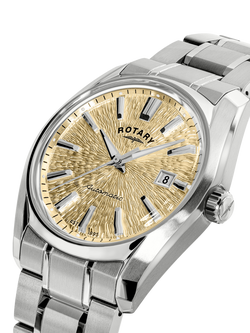 Rotary RGB10011/03 Men's Lumen Bracelet Strap Watch, Silver - view 2, Silver