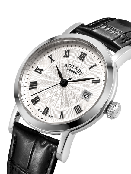 Rotary LS05420/01 Women's Heritage Leather Strap Watch - view 2, Silver