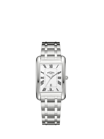 Rotary RGB05750/01 Heritage Astoria Men's Bracelet Strap Watch, Silver, Silver