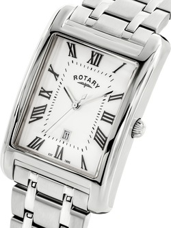 Rotary RGB05750/01 Heritage Astoria Men's Bracelet Strap Watch, Silver - view 2, Silver