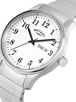 Rotary RGB10025/01 Men's Heritage Altera Mesh Strap Watch, Silver - view 2, Silver