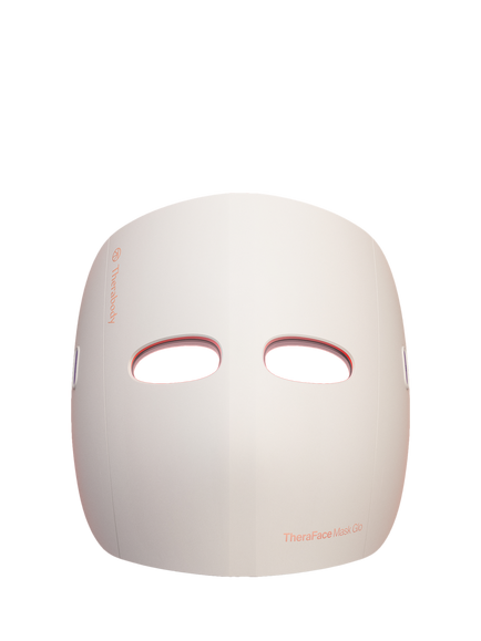 Therabody TheraFace Mask Glo Cordless LED Skincare Mask with Relaxing Massage, White / Indigo