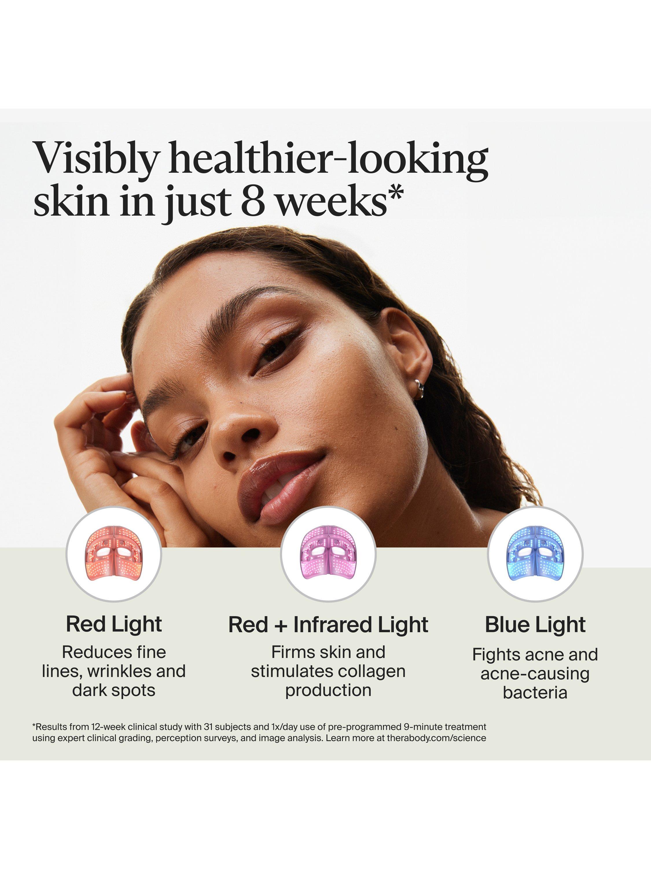 Product image 9 of 9, which shows Therabody TheraFace Mask Glo Cordless LED Skincare Mask with Relaxing Massage