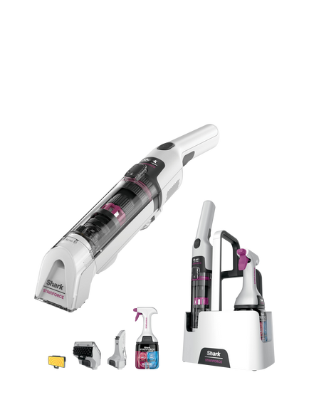Shark StainForce HX100UKT Cordless Stain-Destroying Spot Cleaner, White, White