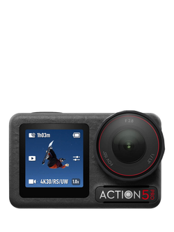 DJI Osmo Action 5 Pro Action Camera, 4K, 40MP, Adventure Combo, Black, Black