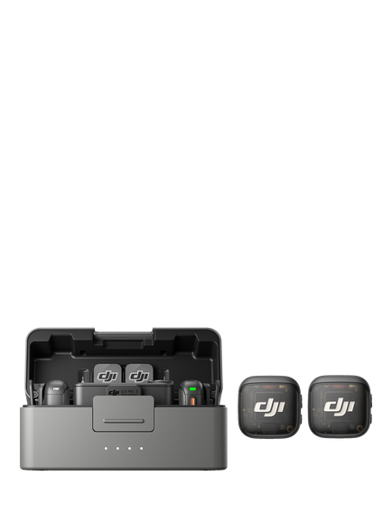 DJI Mic 3 Wireless Microphone (2 TX & 1 RX) with Charging Case, Black, Black