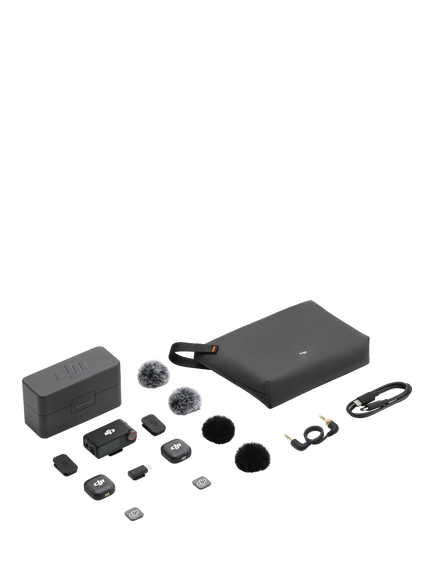 DJI Mic 3 Wireless Microphone (2 TX & 1 RX) with Charging Case, Black - view 2, Black