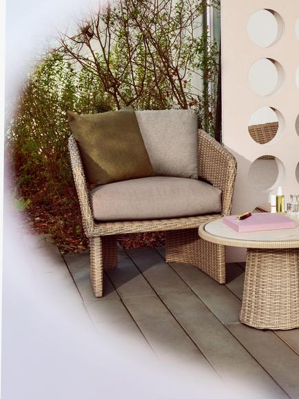 John Lewis Haven Woven Garden Lounge Chair, Sandstone - view 2, Stone
