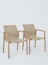 John Lewis Sahara Garden Dining Armchair, Set of 2, Mocha