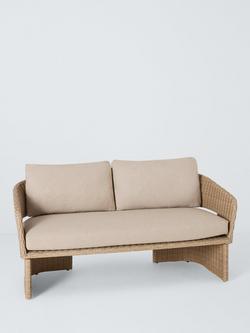 John Lewis Haven Woven 2-Seater Garden Sofa, Stone, Stone