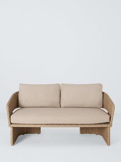 John Lewis Haven Woven 2-Seater Garden Sofa, Stone - view 2, Stone