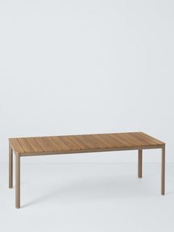 John Lewis Sahara Rectangular Garden Dining Table, 212cm, Mocha, Mocha