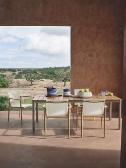 John Lewis Sahara Rectangular Garden Dining Table, 212cm, Mocha - view 2, Mocha