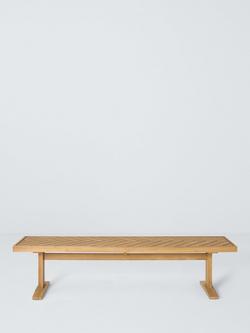 John Lewis Estate 2-Seater Acacia Wood Garden Dining Bench, Natural - view 2, Natural