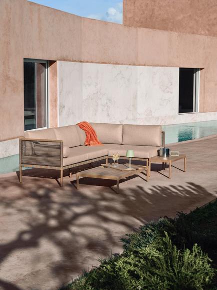 John Lewis Sahara 4-Seater Modular Corner Garden Lounge Set, Mocha - view 2, Mocha