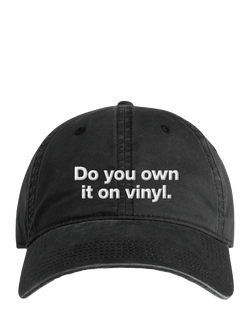 Rough Trade 'Do You Own It On Vinyl' Baseball Cap, Black/Multi, Black Multi Black
