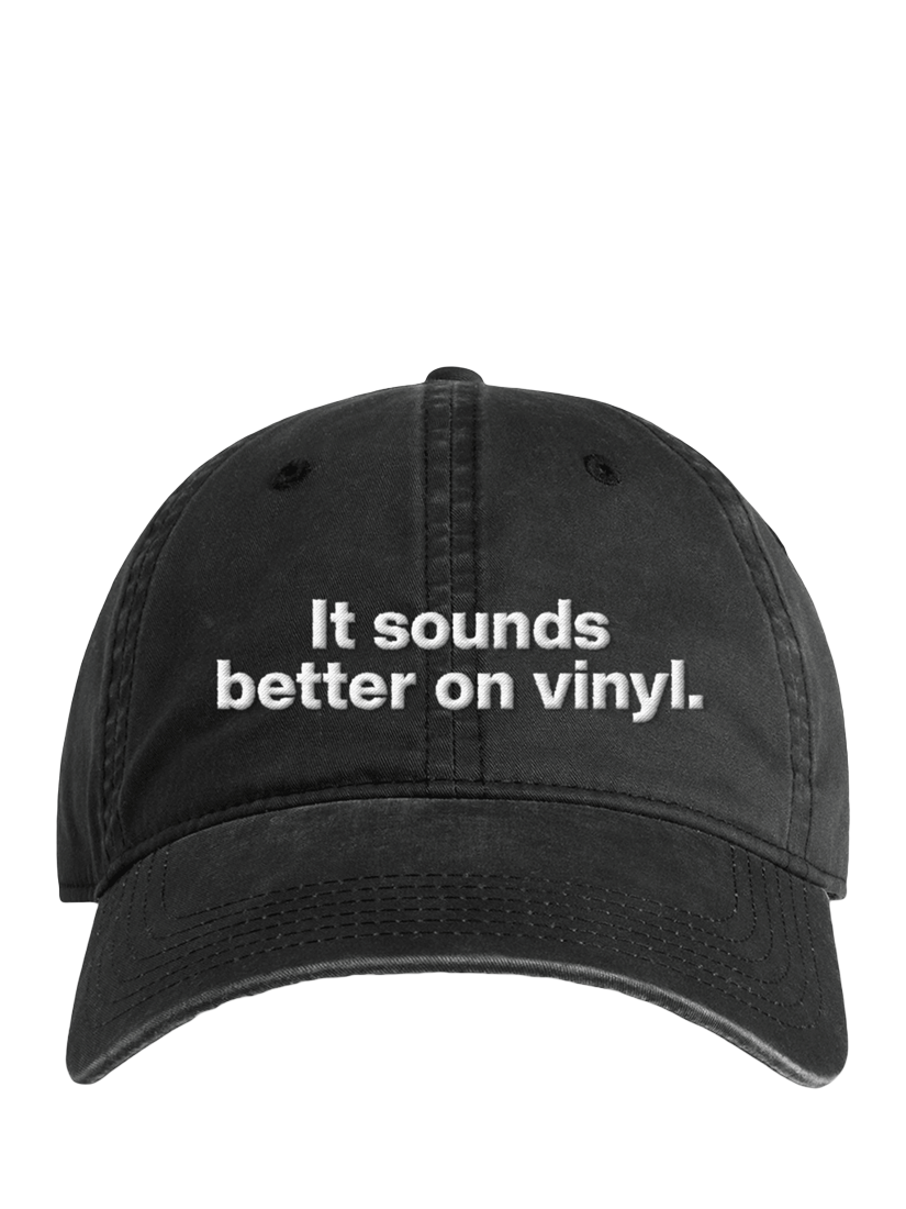 Rough Trade 'It Sounds Better On Vinyl' Baseball Cap, Black/Multi
