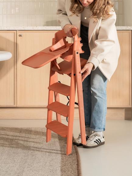 KAOS Klapp Highchair, Terracotta Pink - view 2, Terracotta Pink