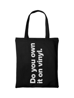 Rough Trade 'Do You Own It On Vinyl' Tote Bag, Black/Multi, Black Multi Black