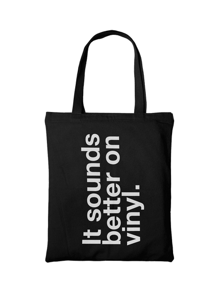 Rough Trade 'It Sounds Better On Vinyl' Tote Bag, Black/Multi, Black Multi Black