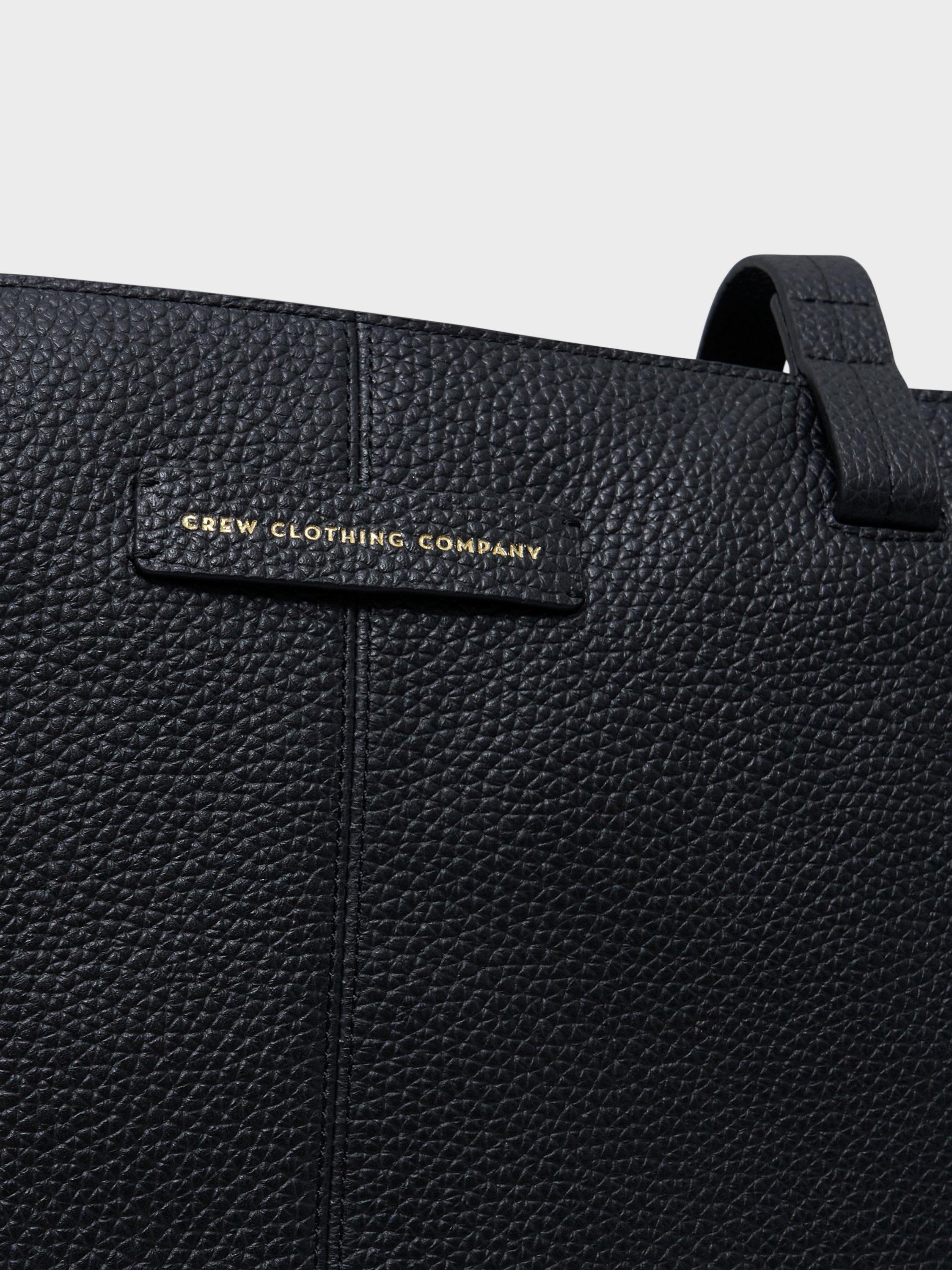 Product image 3 of 3, which shows Crew Clothing Large Pure Leather Tote Bag, Black