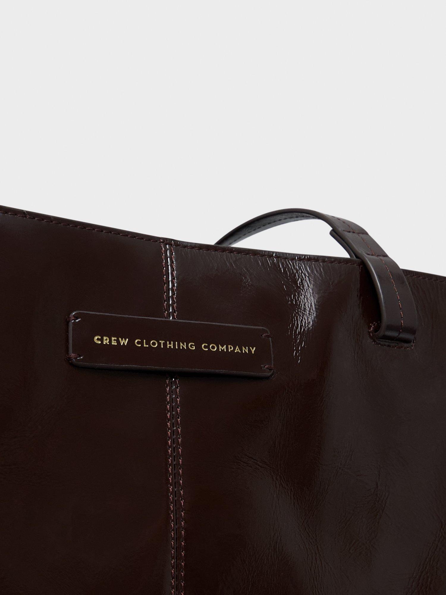 Product image 3 of 3, which shows Crew Clothing Large Pure Leather Tote Bag, Chocolate