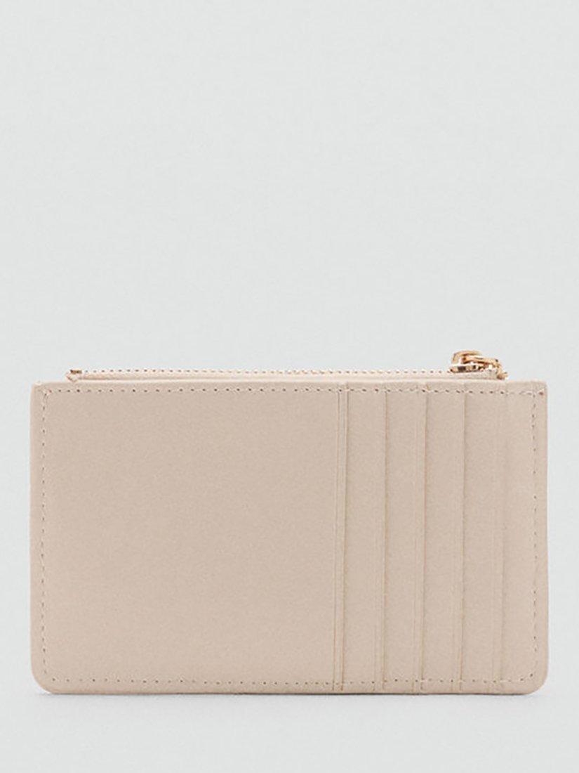 Product image 3 of 4, which shows Mango Quilted Card Holder, Natural White