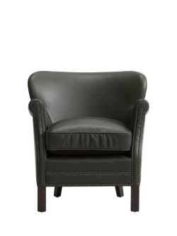 Halo Little Professor Leather Armchair, Green Leather