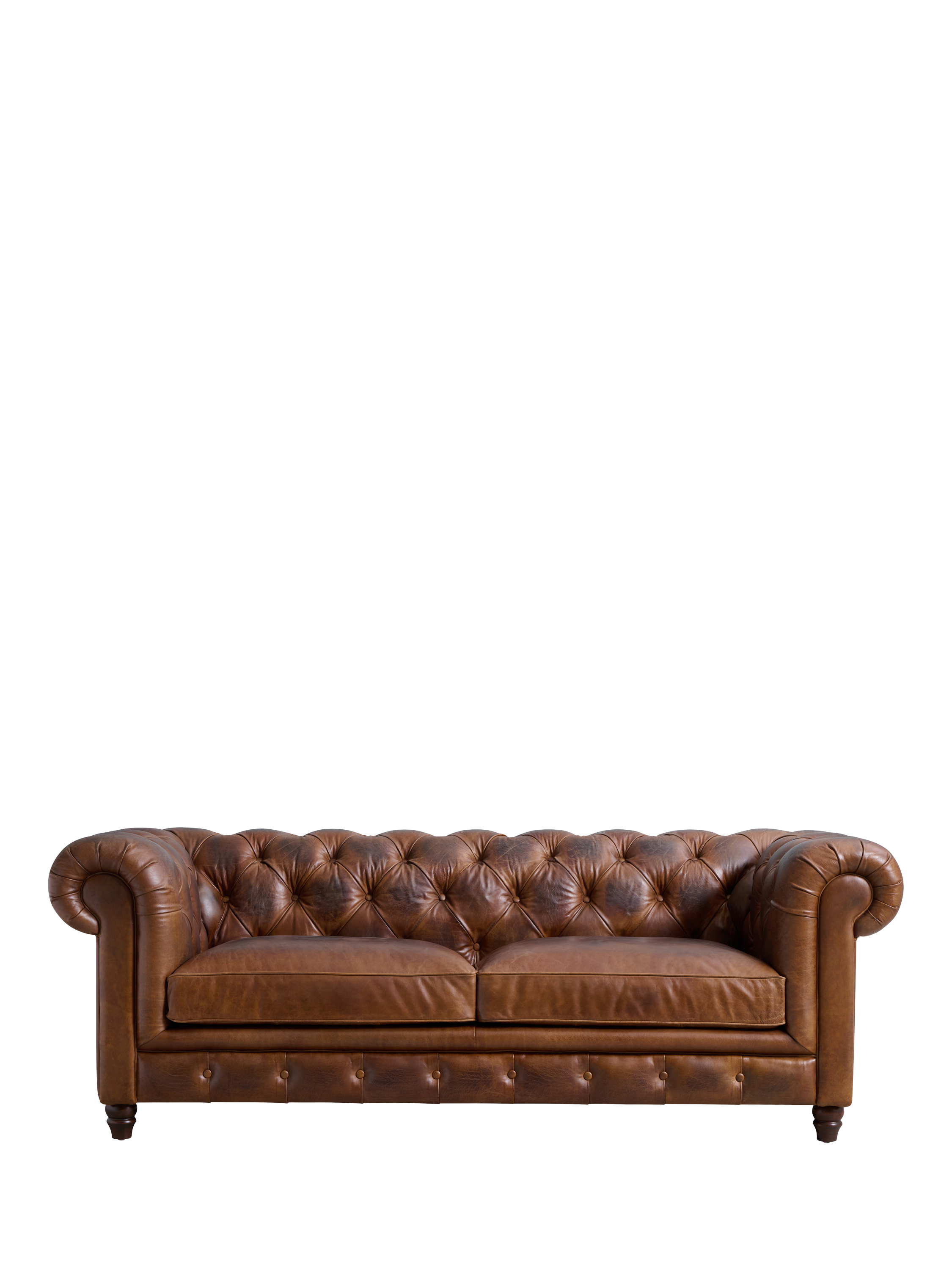 Earle Range, Halo Earle Chesterfield Large 3 Seater Leather Sofa, London Leather