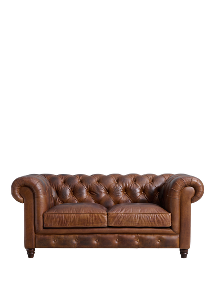 Halo Earle Chesterfield Medium 2 Seater Leather Sofa, London Leather, London Leather