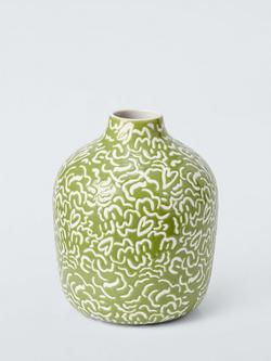 John Lewis Archive Stoneware Vase, Green, Green