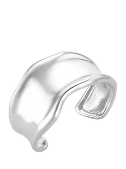 Orelia Molten Cuff Bracelet, Silver, Silver