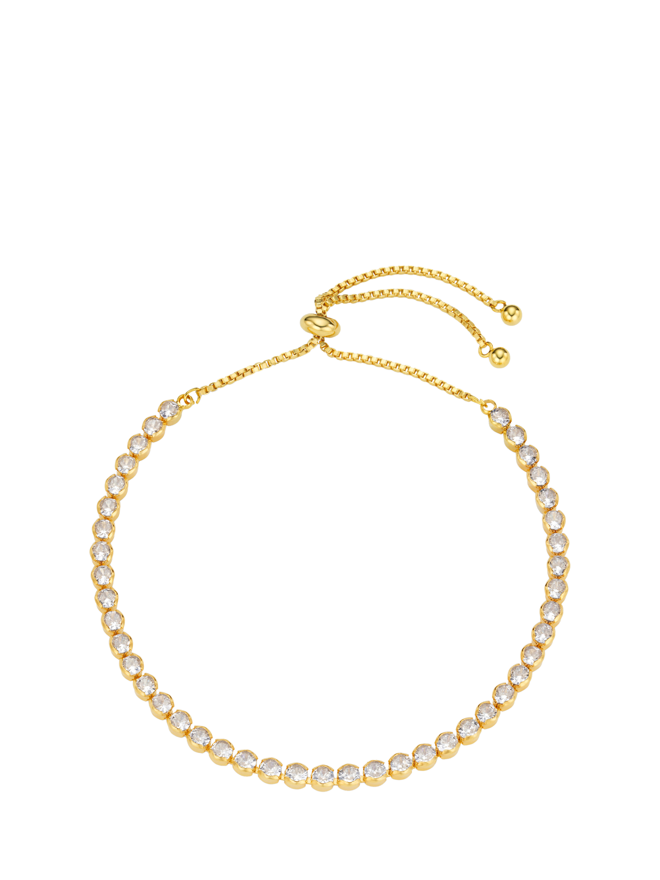 Product image 1 of 1, which shows Orelia Crystal Tennis Bracelet, Gold