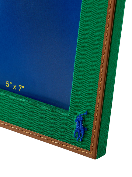 Ralph Lauren Polo Icon Photo Frame, 5 x 7" (13 x 18cm), Green/Blue - view 2, Blue, Green