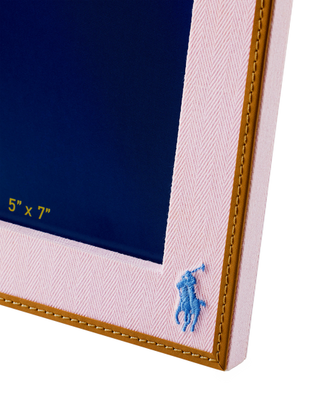 Ralph Lauren Polo Icon Photo Frame, 5 x 7" (13 x 18cm), Pink/Blue - view 2, Pink, Blue