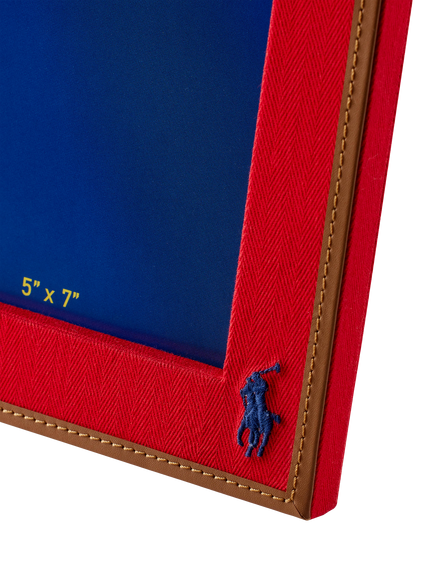 Ralph Lauren Polo Icon Photo Frame, 5 x 7" (13 x 18cm), Red/Blue - view 2, Red, Blue