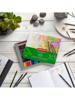 Derwent Academy Colour Pencils, Tin of 24 - view 2, Multi