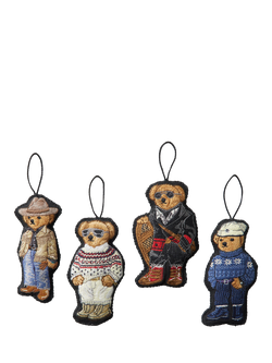 Ralph Lauren Polo Bear 2025 Tree Ornament, Set of 4, Multi